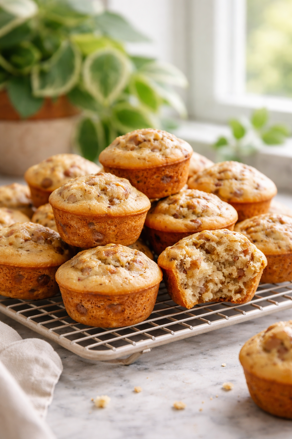 High-Protein Pancake Sausage Mini Muffins