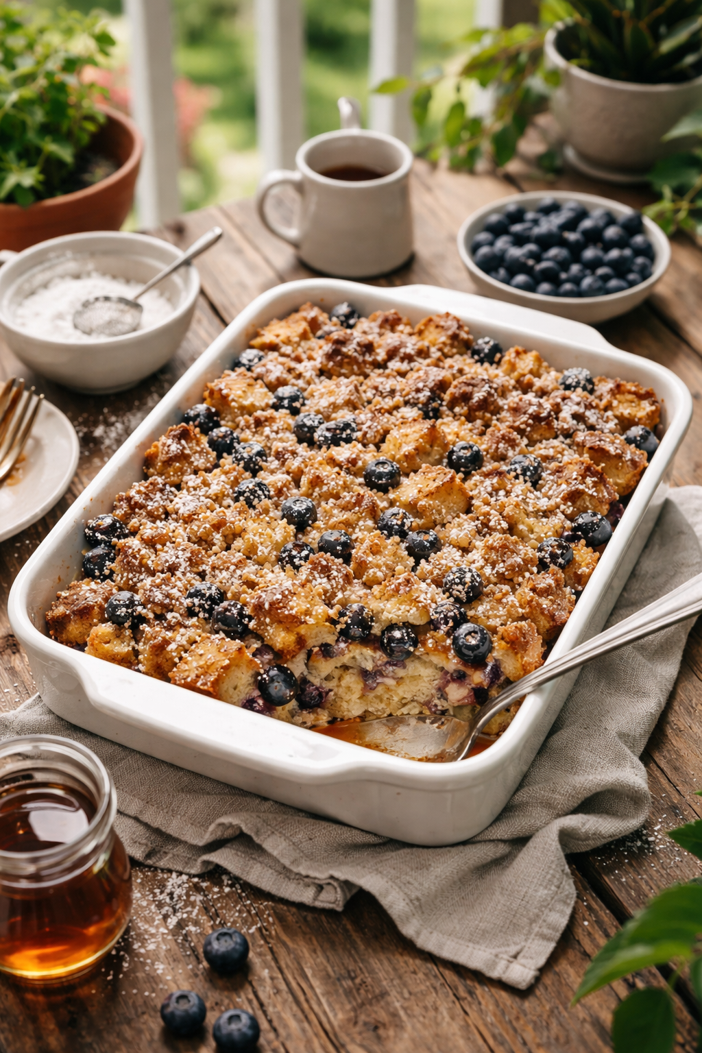 Delicious Blueberry French Toast Casserole!